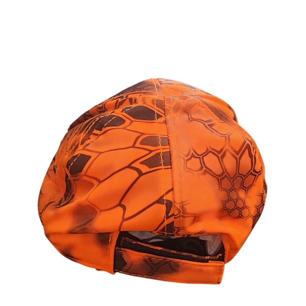 Jeep Blaze Orange Camo Kryptek Camouflage Baseball Cap Adjustable Hunting Hat - Picture 3 of 3